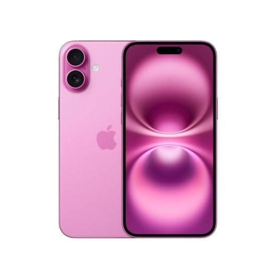 Apple iPhone 16, US Version, 128GB, Pink - Unlocked (Renewed Premium)