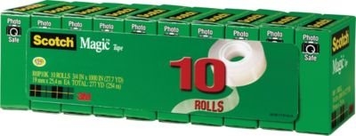 Scotch 810 Magic Tape Refill 10 Pk