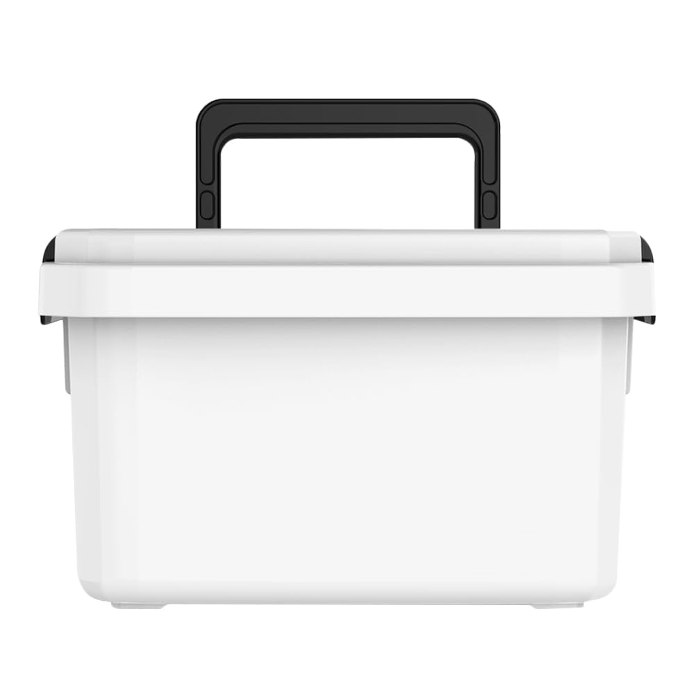 1PC Portable Plastic Medicine Storage Box, Multi-Layer Medicine Case with Lattice Design, Household Health Care Organizer for Home and Hospital (Xxl White)