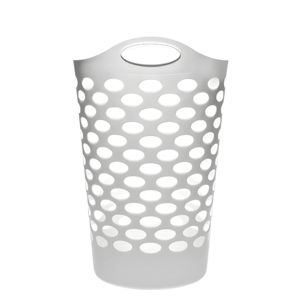 Tall Flex Laundry Basket Tall Plastic Hamper for Clothes, Bedroom, and Storage With handles 17.75" x 17.25" x 26"