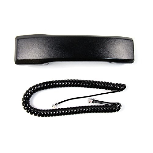 The VoIP Lounge Replacement Black Handset with Curly Cord for Nortel Norstar M Series Phone M7100 M7208 M7310 M7324 M2008 M2616 M5316
