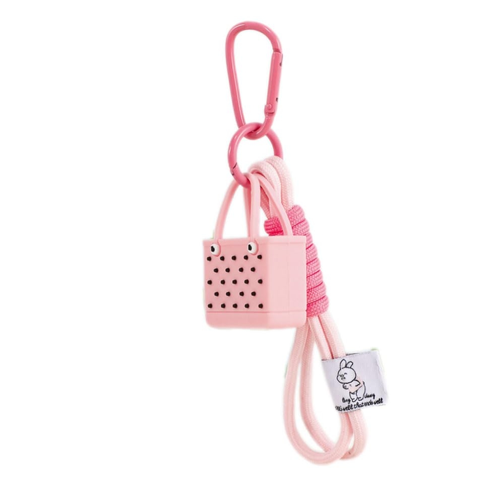 Bogg Bag Silicone Beaded Key Ring Bracelet,2Pcs, Keychain Wristlet With Cute Bogg Bag,For Women, Girls