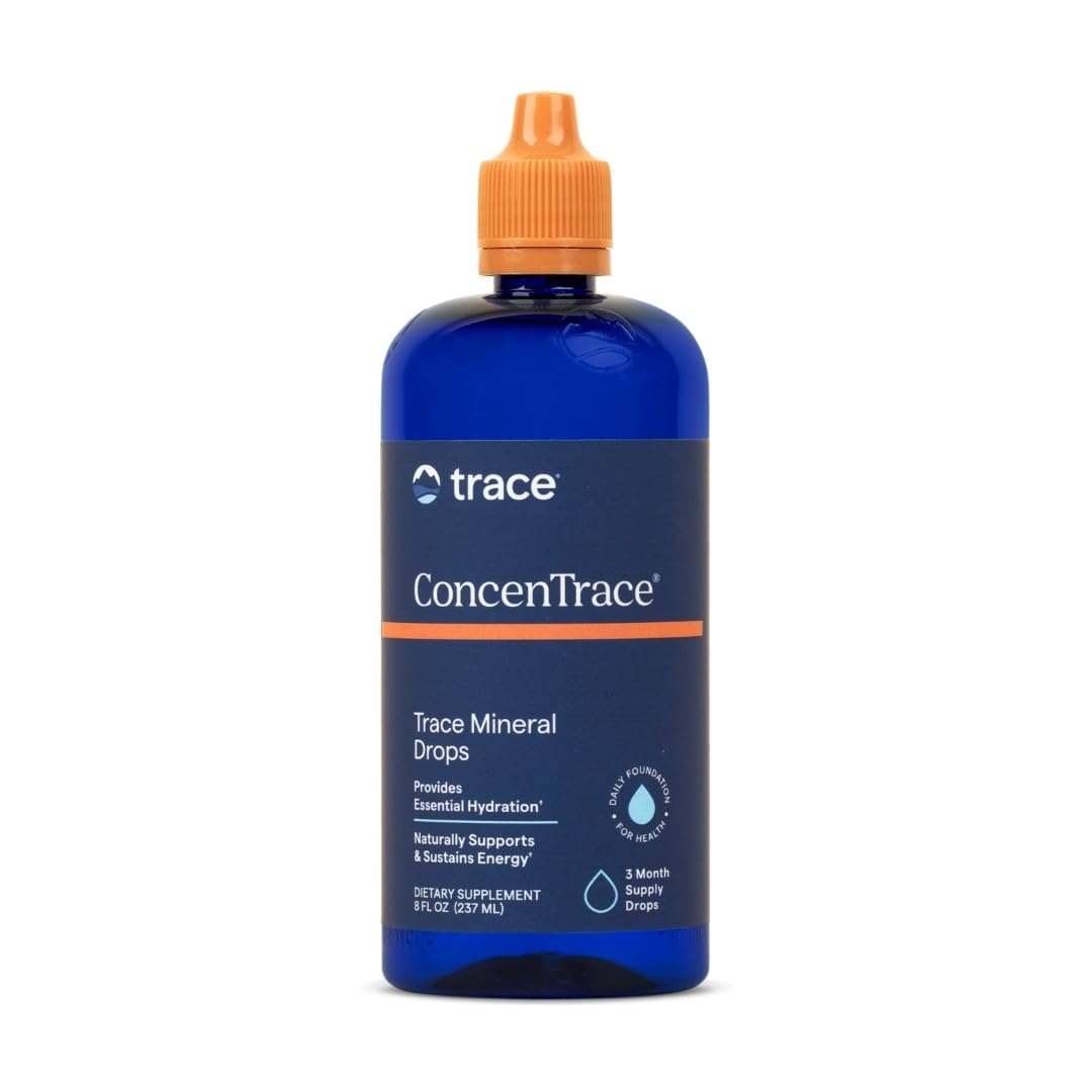 Trace Minerals ConcenTrace Trace Mineral Drops | All-Natural Liquid Minerals | Replenishes Electrolytes & Supports Hydration, Energy, Mood, Muscles, Digestion, & Restful Sleep | 8 fl oz (96 Servings)