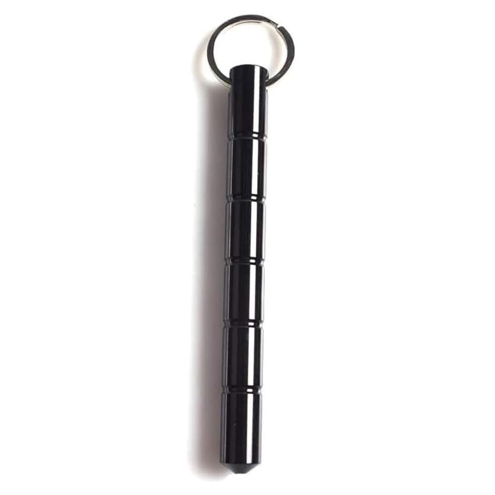 Design-Pie Safety Key Chain, Solid Aluminum Short Stick Protection Gift Keychains for Women