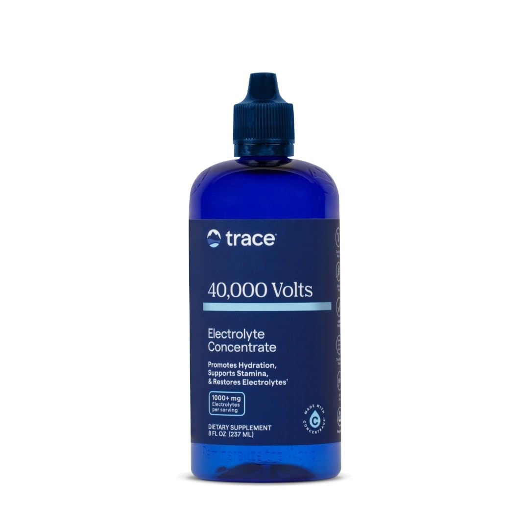 Trace Minerals 40,000 Volts - Concentrate Supplement Drops for Electrolyte Support - Support Muscle Health & Vitality - Workout Drink to Aid Hydration - 8 fl oz (48 Servings)