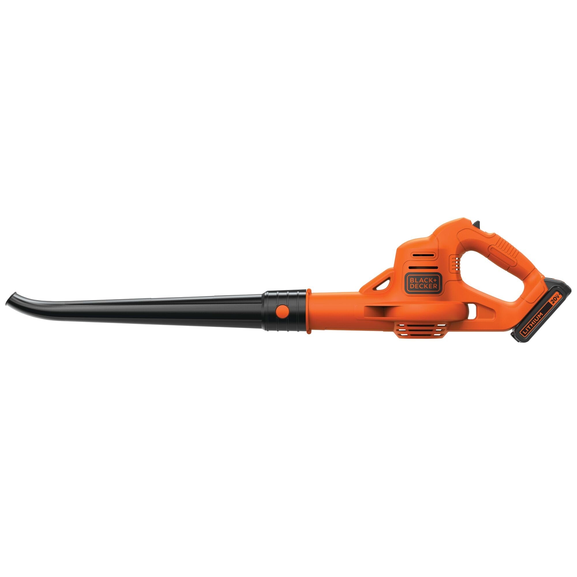 BLACK+DECKER Leaf Blower Cordless with Battery and Charger 20V MAX, Electric Blower Lawn Sweeper, 130 mph Air Speed, Lightweight Design (LSW221)