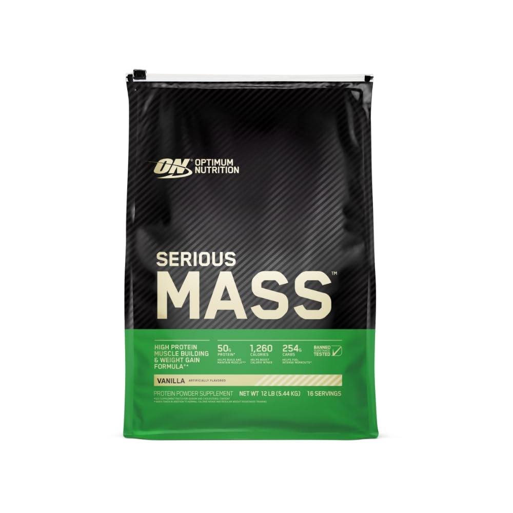 Optimum Nutrition Serious Mass, Weight Gainer Protein Powder with Creatine