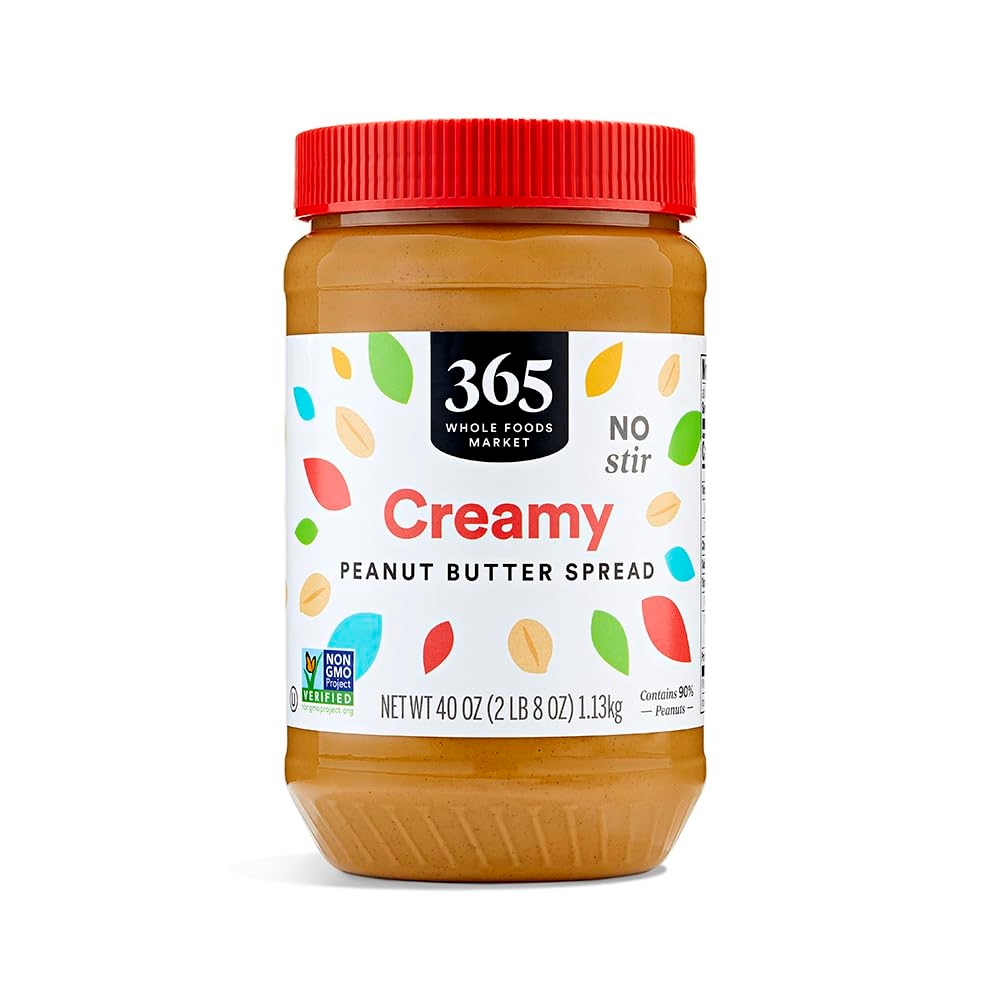 365 by Whole Foods Market, No Stir Creamy Peanut Butter Spread, 40 Ounce