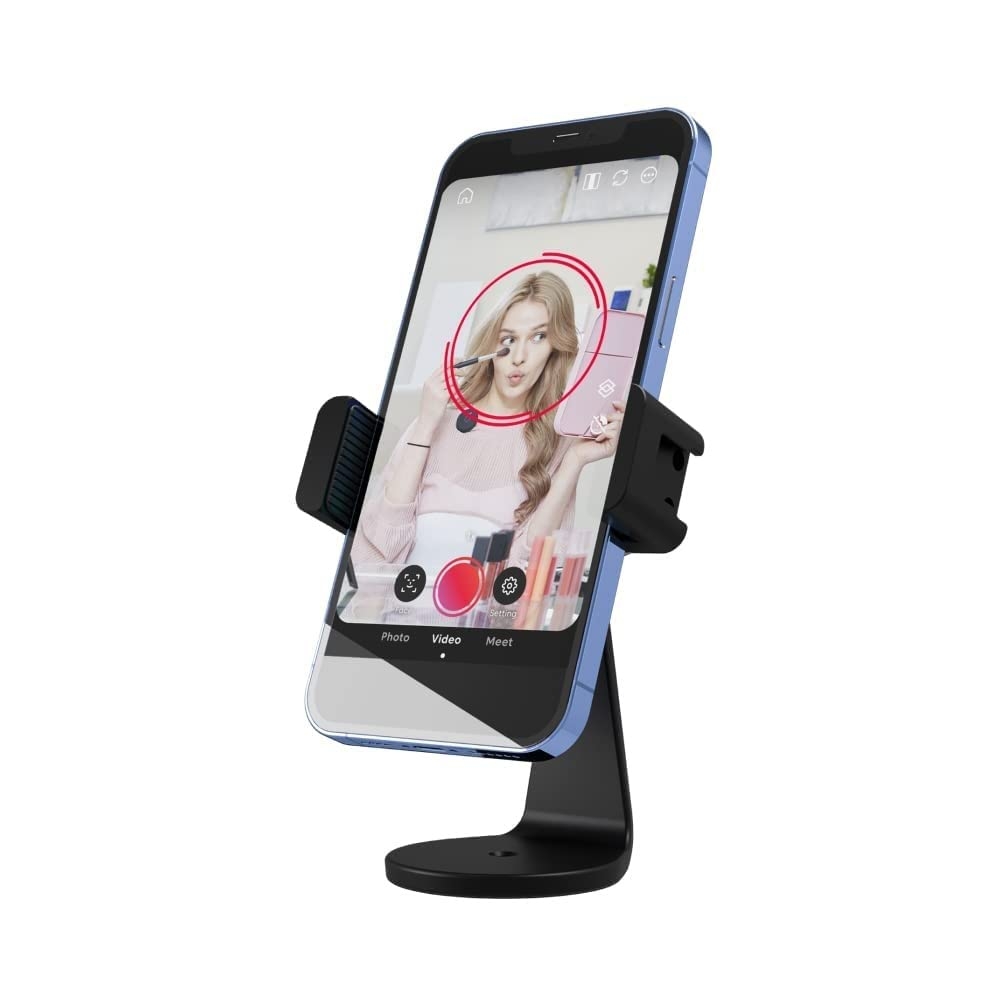 Pivo Smart Mount Adjustable 360° Vertical and Horizontal Smartphone Aluminum Holder Stand with Universal Clamp Adapter ¼ inch Thread for Tripods