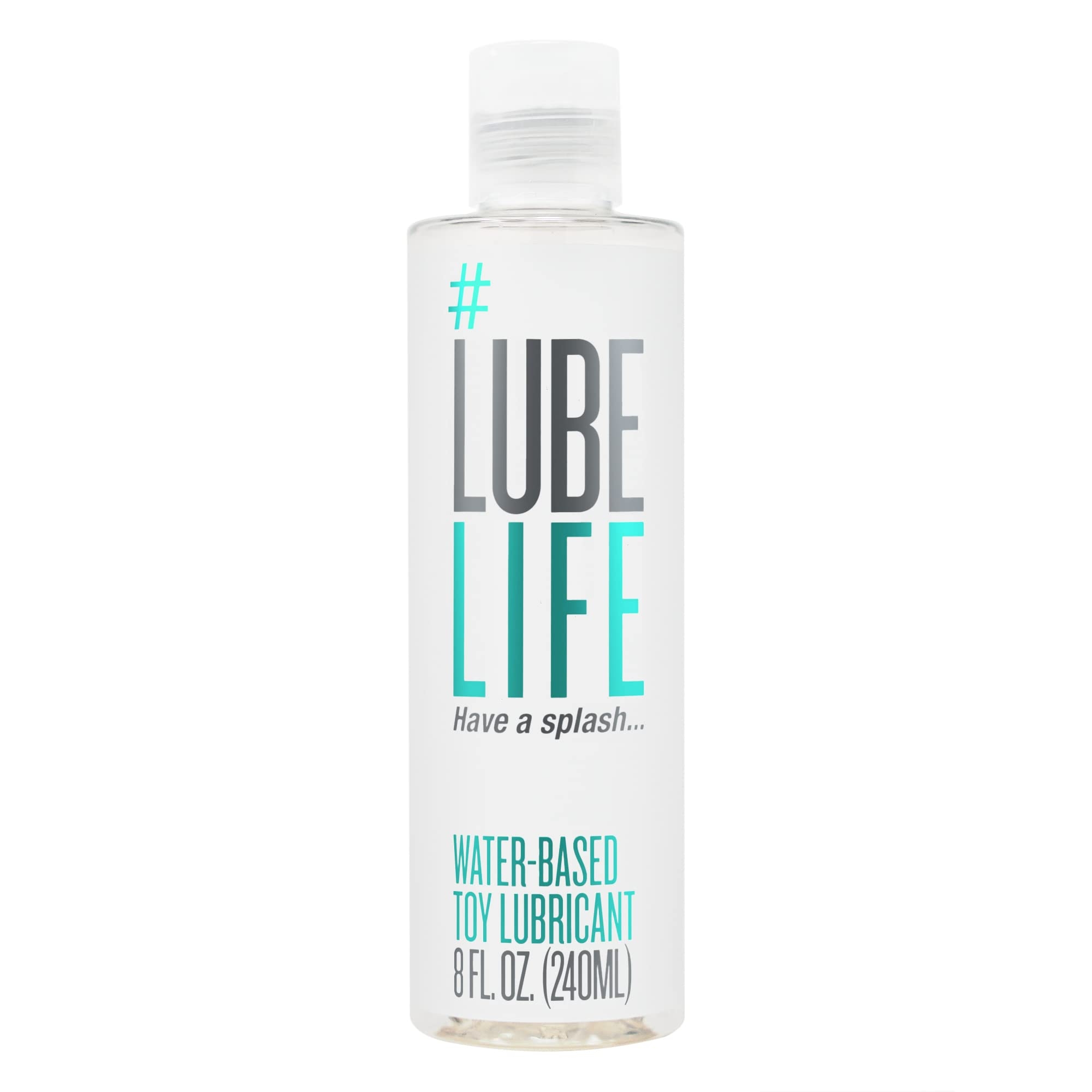 LubeLife Water Based Lube – Toy-Safe Personal Lubricant for Men, Women & Couples, Travel Size, Non-Staining, Easy Clean-Up, 8 Fl Oz