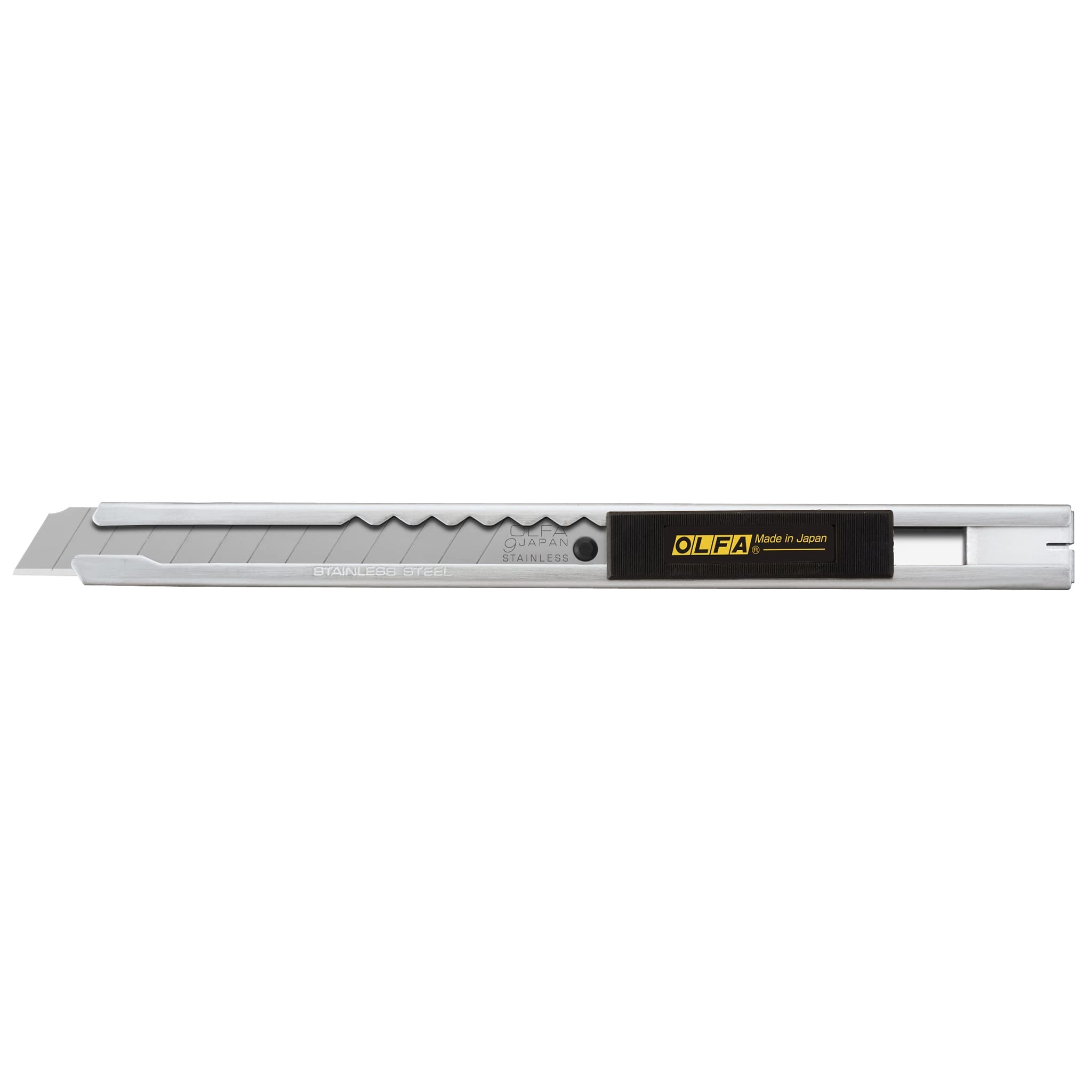 OLFA 9mm Stainless Steel Utility Knife (SVR-1) - Multi-Purpose Retractable Precision Knife w/Snap-Off Blade, Replacement Blades: Any OLFA 9mm Blade