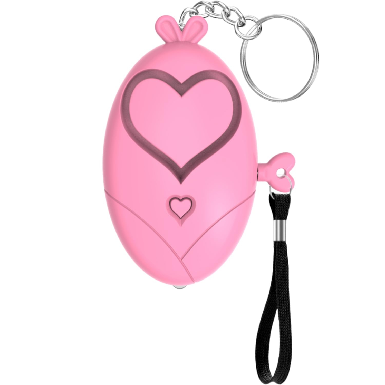 Personal Alarms for Women, Valentine's Day Heart Shape Safe Sound Personal Alarm, 130DB Personal Security Alarm Keychain with LED Lights, Emergency Safety Alarm for Women, Men, Elderly (Peach)