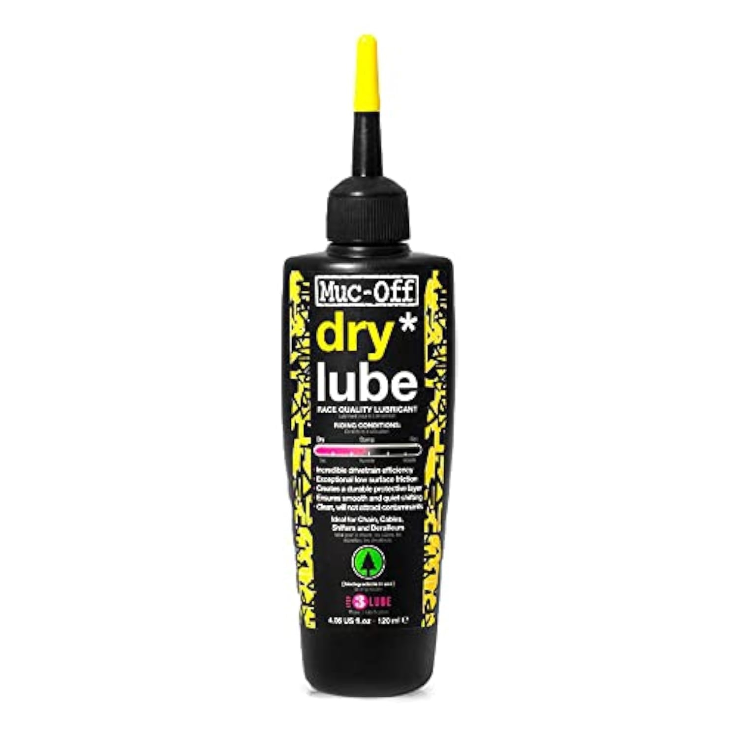 Muc-Off Dry Chain Lube, 4 fl oz - Bike Lube, Bike Chain Oil, Chain Wax for Dry Weather Conditions - Biodegradable Bike Lubricant and Bicycle Chain Oil