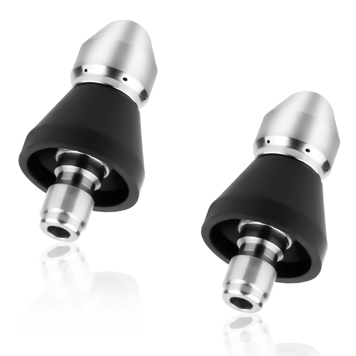 2pcs High-Pressure Sewer Cleaning Nozzle, 1 Front Jet and 6 Rear Jets Sewer Jetter & Pipe Unclogger Nozzle for 1/4" Quick Connector, Sewer Cleaning Tool Remove Grease Sand Hair
