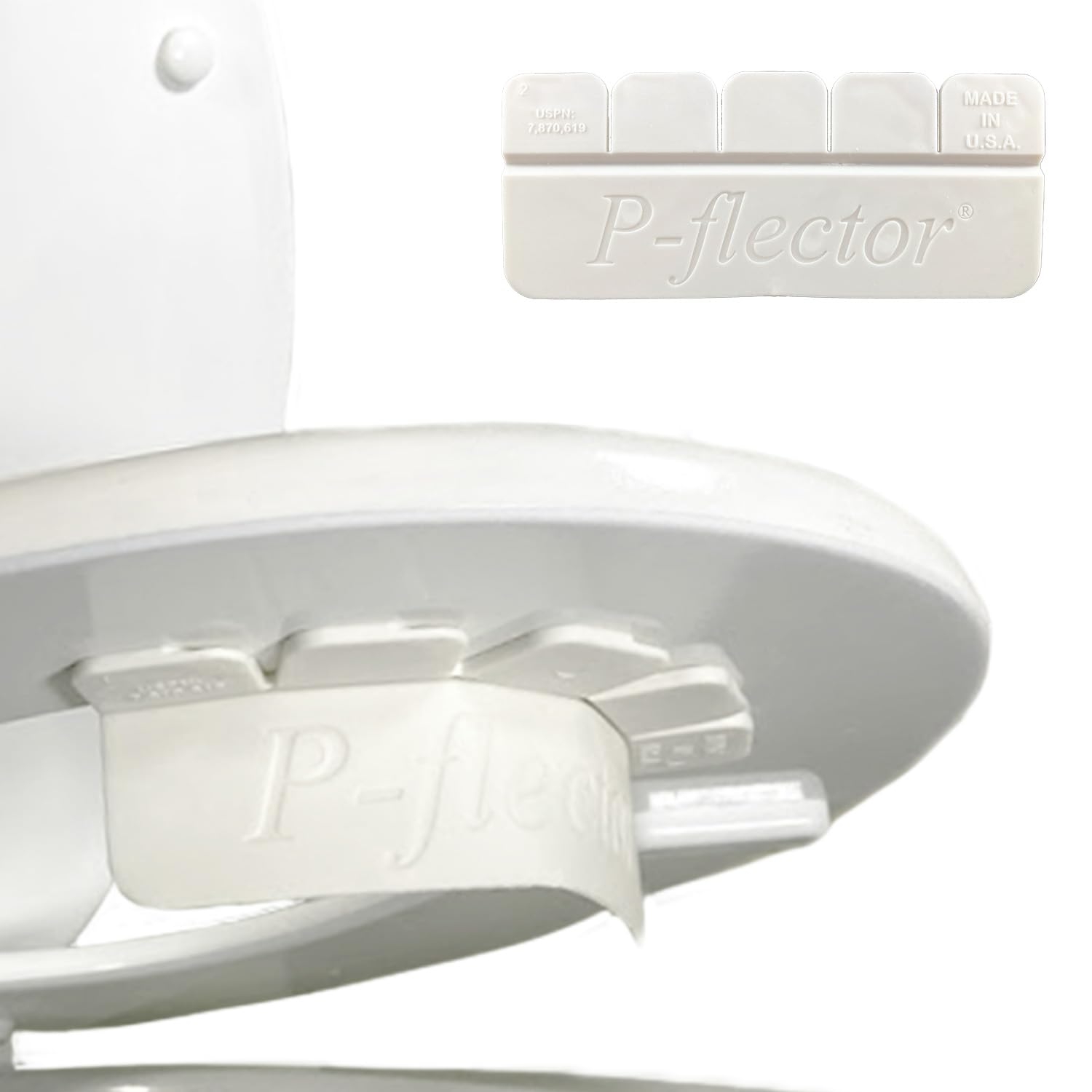 P-flector® Toilet Seat Urine Guard (1-Pack) - Pee Splash Guard for Potty-Training Kids, Adults, Seniors & Special Needs Individuals - Fits Round, Elongated & Curved Toilet Seats