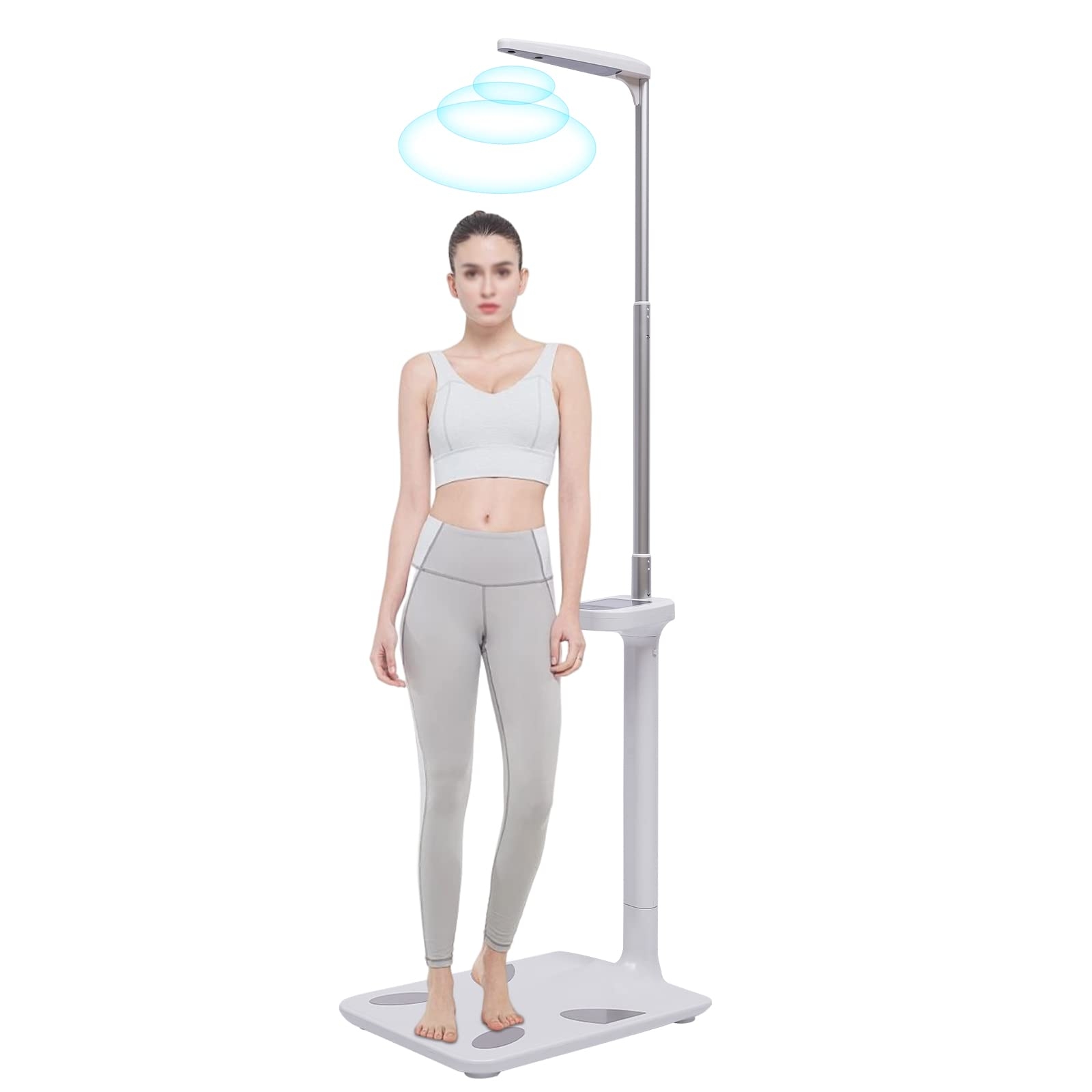 Professional Digital Physicians Scale 440lbs/200kg Capacity Digital Medical Scale for Body Weight and Height Scale Range 80-210CM BMI Body Fat Measurement Device (US Stock)