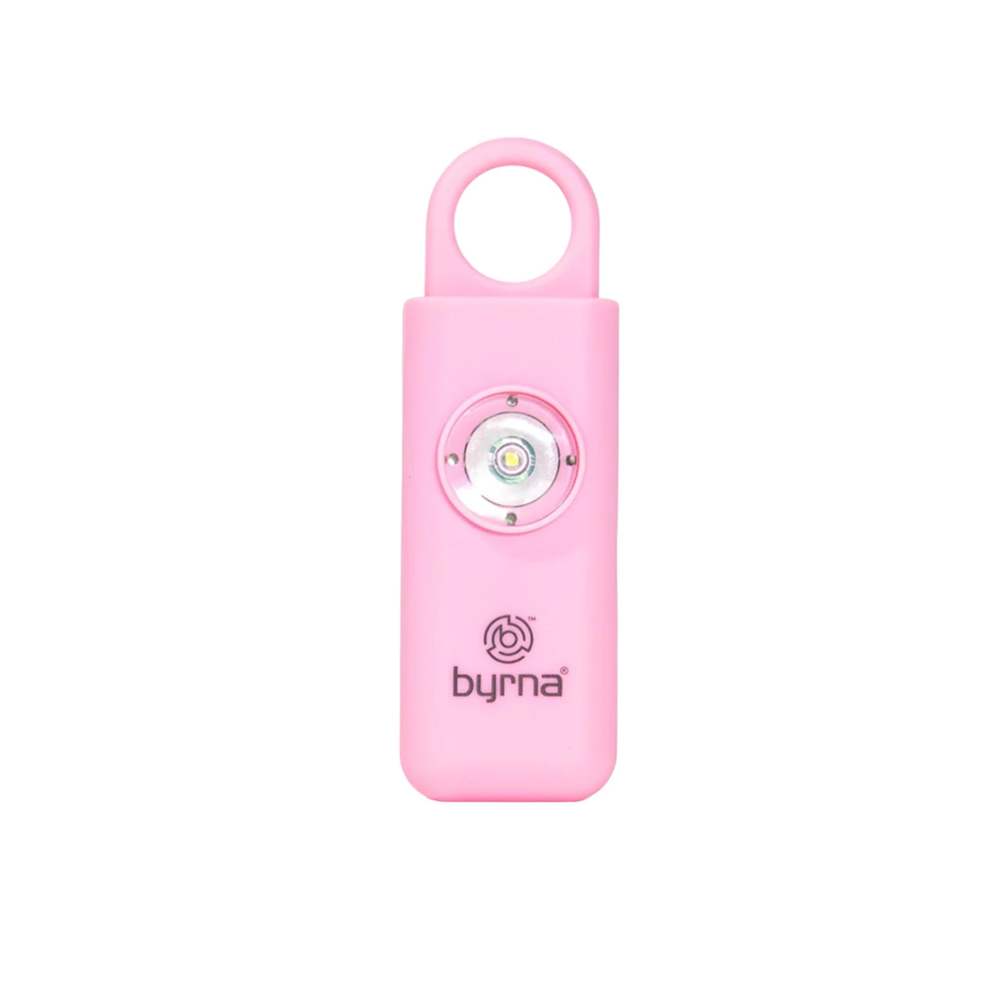 Byrna Banshee Personal Safety Alarm - 130db Loud Military Grade Self Defense Emergency Keychain Siren Device with LED Strobe Alert Light for Women, Men, Children, Elderly, Hikers and Runners (Pink)