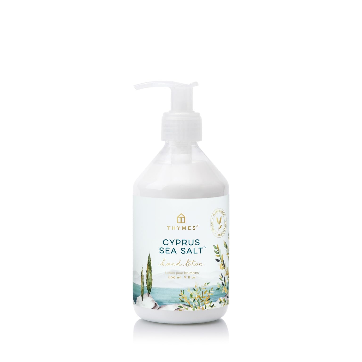 Thymes Moisturizing Hand Lotion for Dry Skin - Moisturizer for Beauty and Personal Care - Luxury Hand Lotion for Women & Men with Shea Butter & Aloe Vera (Cyprus Sea Salt, 9 fl oz)