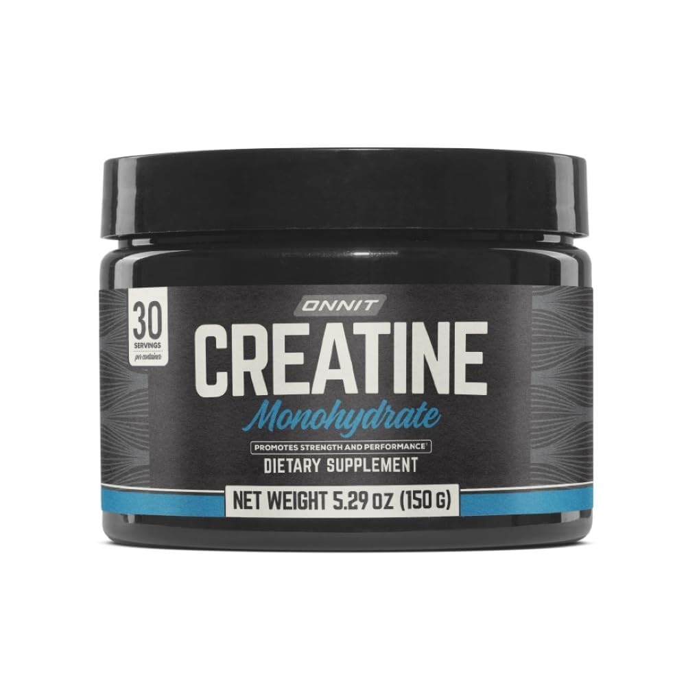ONNIT Creatine Monohydrate Powder, Creatine Powder Supplement That Promotes Strength and Power, 30 Servings per Tub, 5.29 oz