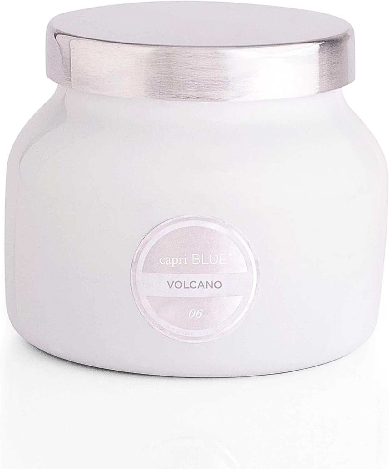 Capri Blue Volcano Scented Candles - Luxury Glass Jar Candles for Home Scented with Tropical Fruit & Sugared Citrus - Soy Wax Blend - Capri Blue Volcano - White Color (8 oz)