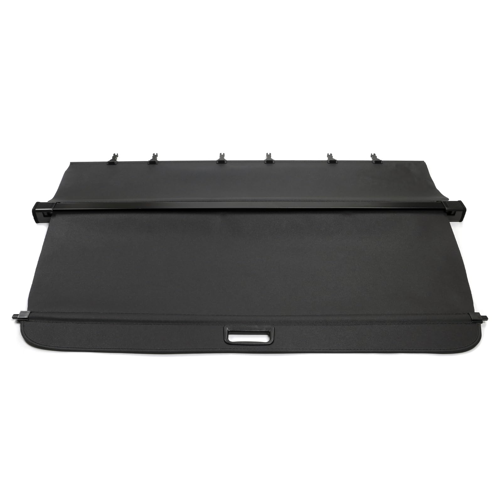 IKON MOTORSPORTS, Cargo Cover Compatible with 2010-2015 Lexus RX350 RX450h All Models, PVC & Aluminum Rod Black Security Rear Trunk Cover Security Retractable Shield, 2011 2012 2013 2014