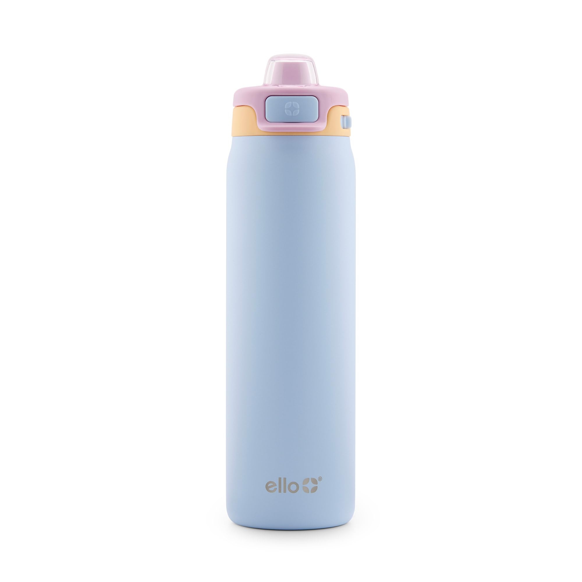 Ello Pop & Fill Stainless Steel Water Bottle with Quick Fill Technology, Double Walled Vacuum Insulated Metal, Leak Proof Locking Lid, Sip & Chug, BPA Free, Holiday Gift for Him Her, 22oz, 32oz, 40oz