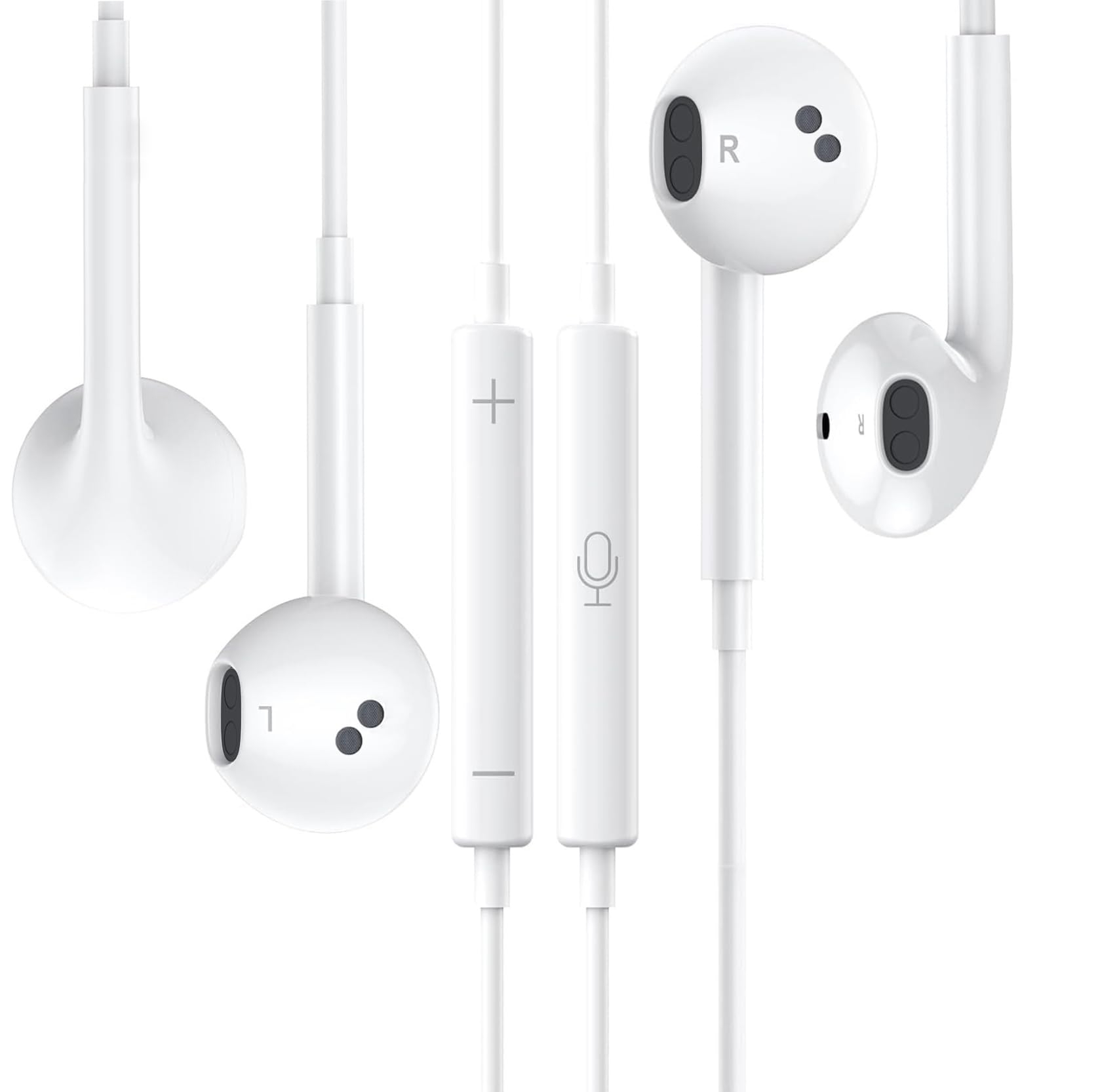 2 Packs LiIIting Headphones for iPhone Earphones Wired Nosie Reduction Built-in Microphone&Volume Control Headsets，Earbuds for iPhone 14/13/12/11/XR/XS/X/8/7/6/SE/Pro/Pro Max, Support All iOS System
