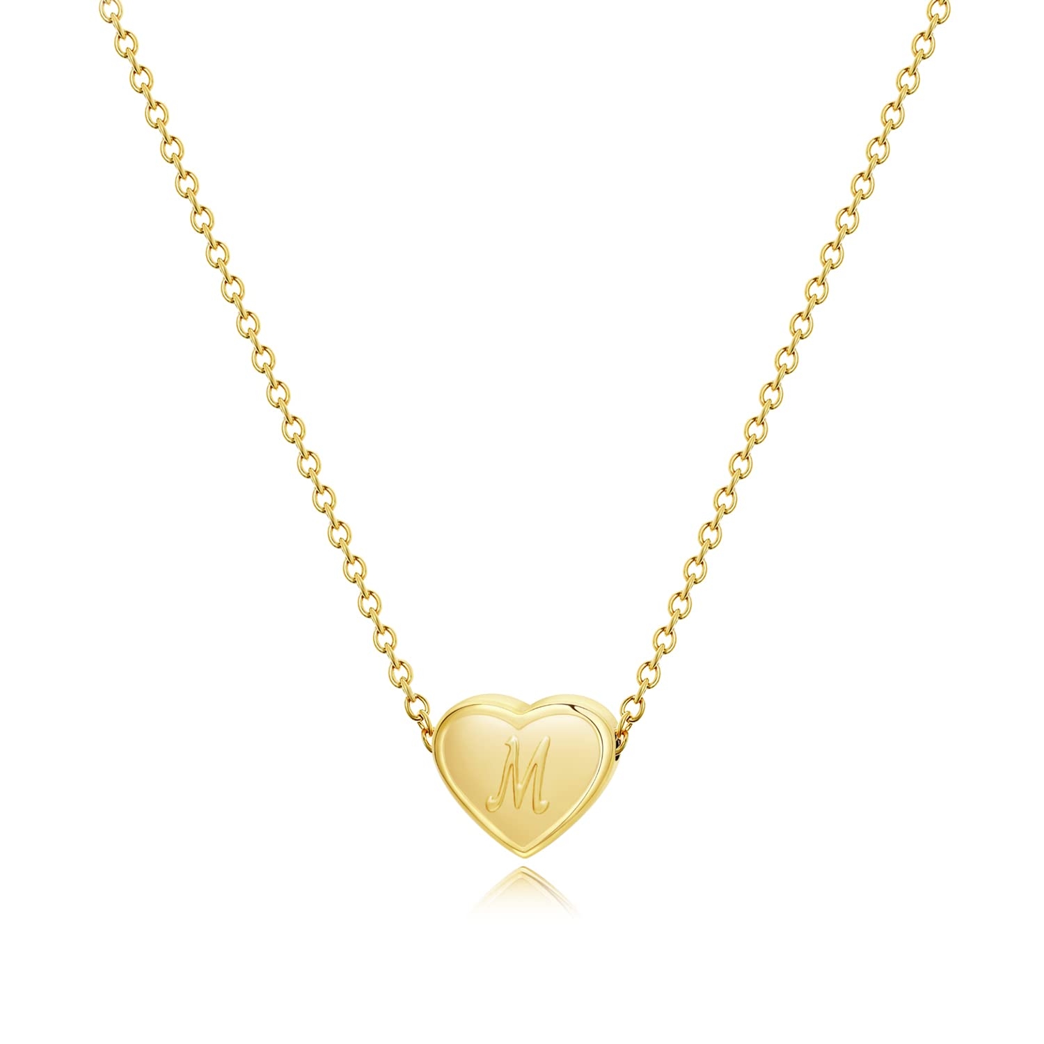 PORPI-JOJO Initial Necklace for Women Letter Necklaces for Girls Dainty Gold Heart Pendant for Little Girls Birthday Gifts for Teens