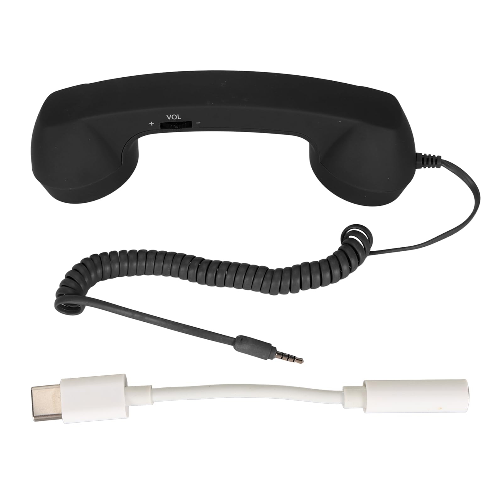 FLEXMAN Bluetooth Retro Phone, Radiation Proof Vintage Phone Handset with 3.5mm Socket, Multifunction Classic Retro Phone Handset for Smartphone Decorations Props (Black)