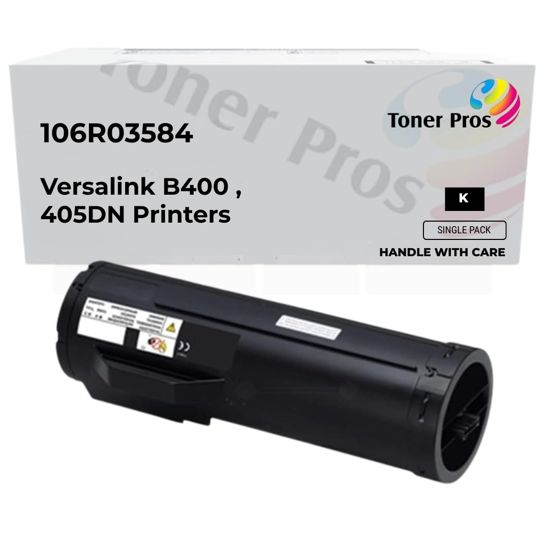 Toner Pros Replacement Toner Cartridge – Compatible for Xerox 106R03584 – Extra High Capacity Black Toner for Xerox VersaLink B400, B405DN Printers – Page Yield: 24,600 Pages