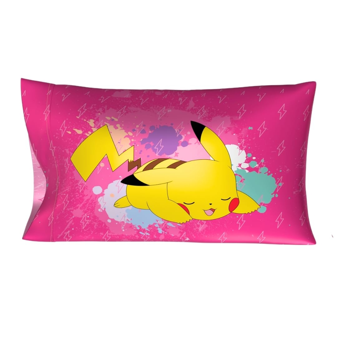 Franco Collectibles Pokemon Girl Anime Beauty Silky Satin Standard Reversible Pillowcase Cover 20x30 for Hair and Skin, (Official Licensed Product)