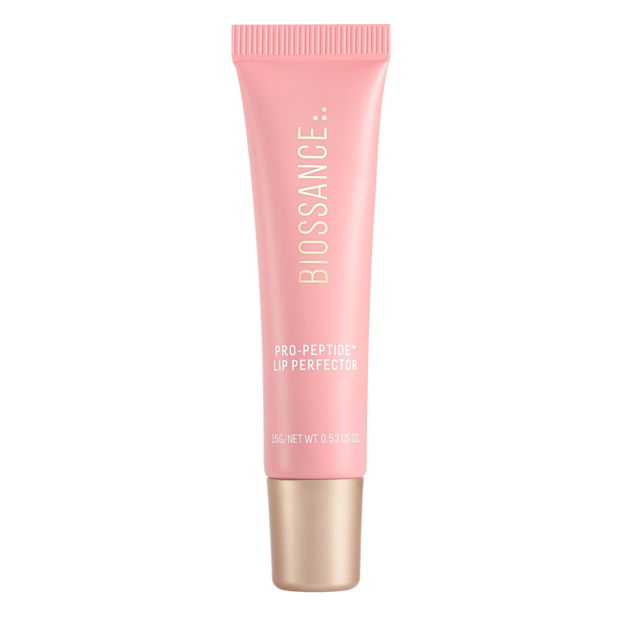 Biossance Pro-Peptide Lip Perfector – Triple-Treat Vegan Lip Balm – Deeply Hydrating with Pro-Peptides & Hyaluronic Acid – Enhances Natural Lip Color – Silky, Glossy Finish