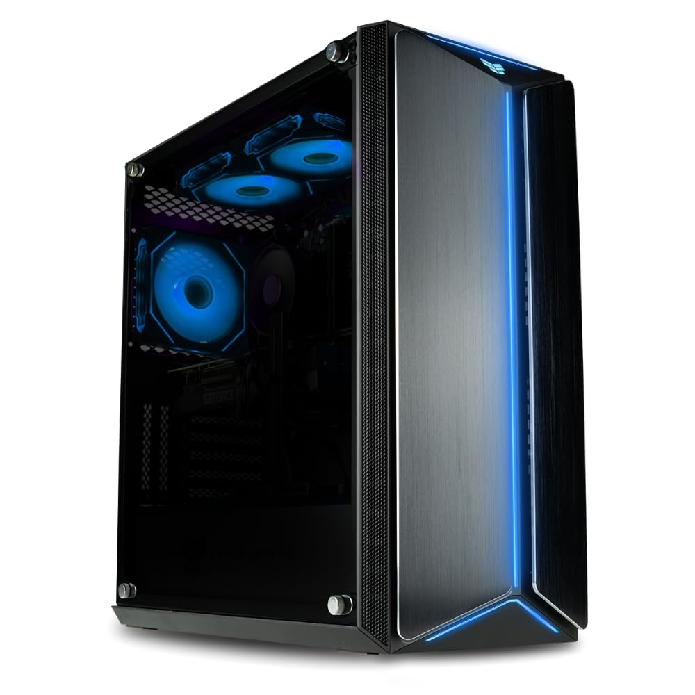 Mantis V2 Gaming Desktop PC - (NVIDIA GeForce RTX 5090, AMD Ryzen 7 9800X3D Processor, 64GB DDR5 RAM, 2TB NVMe Gen4 SSD, HDMI, WiFi 6E + BT, Windows 11 Pro) - Prebuilt RGB Gamer Desktop Computer