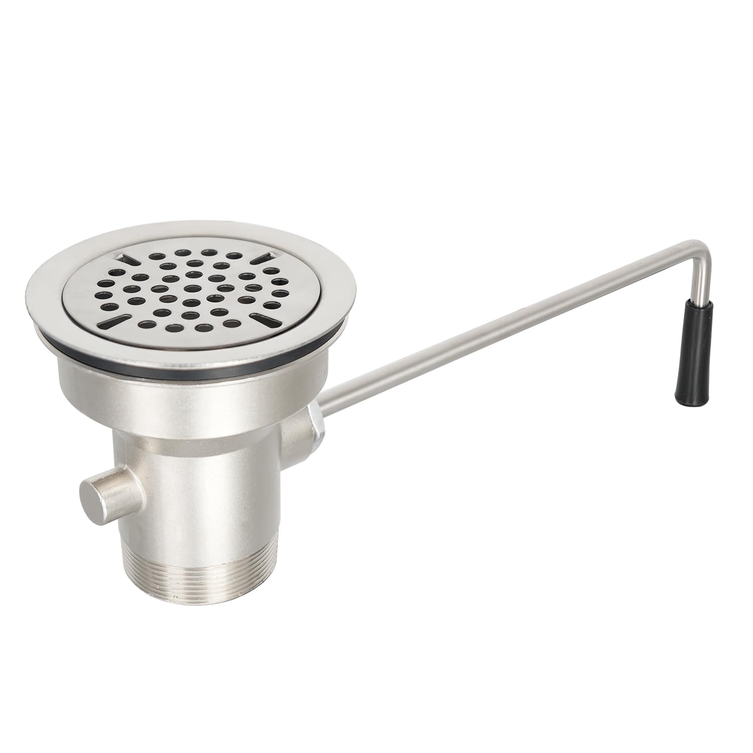 Phivan 3-1/2 Inch Commercial Sink Drain with Twist Handle Kitchen Sink Opening Waste Drain Valve Stopper Prevents Sink Clogged Overflow for 1/2/3 Compartment Sink Style Drains