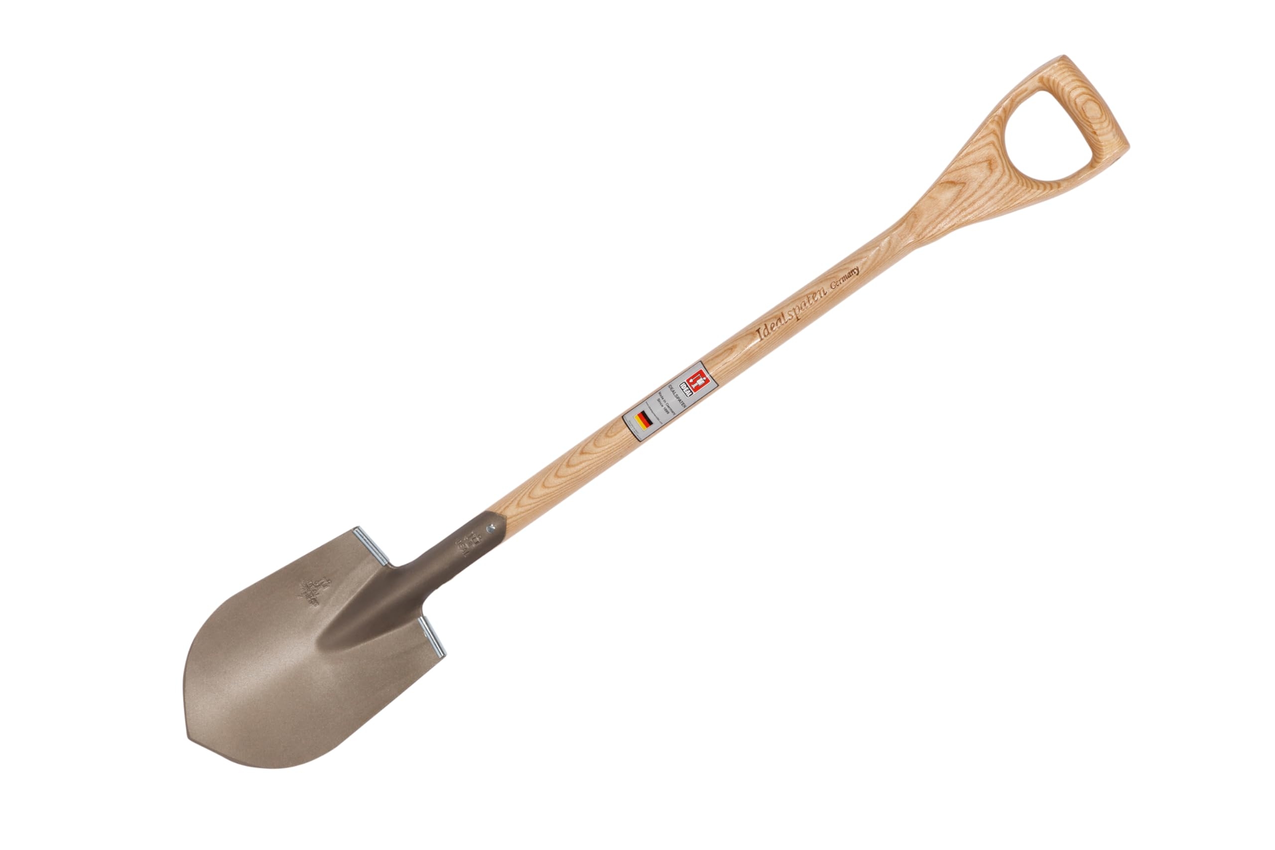 IDEALSPATEN - Made in Germany Since 1899 - Kieler Pointed Spade - D Handle Professional Cutting and Digging Spade 5.25lb - 45in (Kieler)#IS110