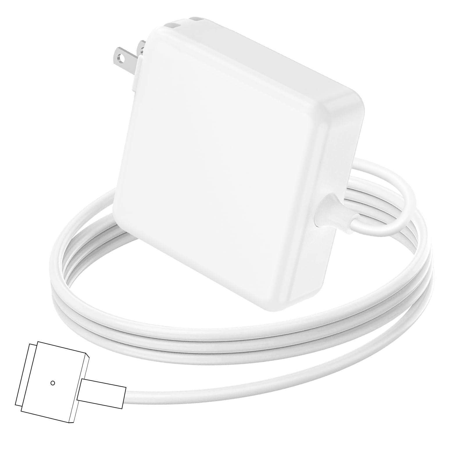 Mac Book Air Charger Replacement, 45W Power T-tip Magnetic DC Connector Adapter for Mac Book Air 11 inch and 13 inch (Between 2012-2017)