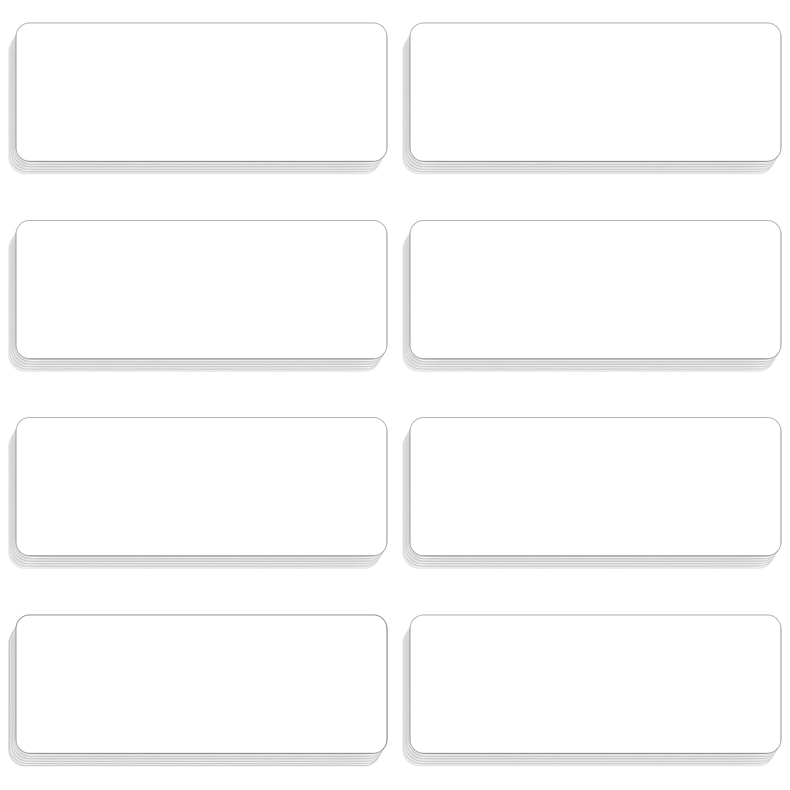 48 Pieces White Magnetic Dry Erase Labels,Real Reusable Strips for Classroom Home Office Garage Refrigerator Blank Writable Erasable Cards Colored Border Name Tags Students Locker Shelf