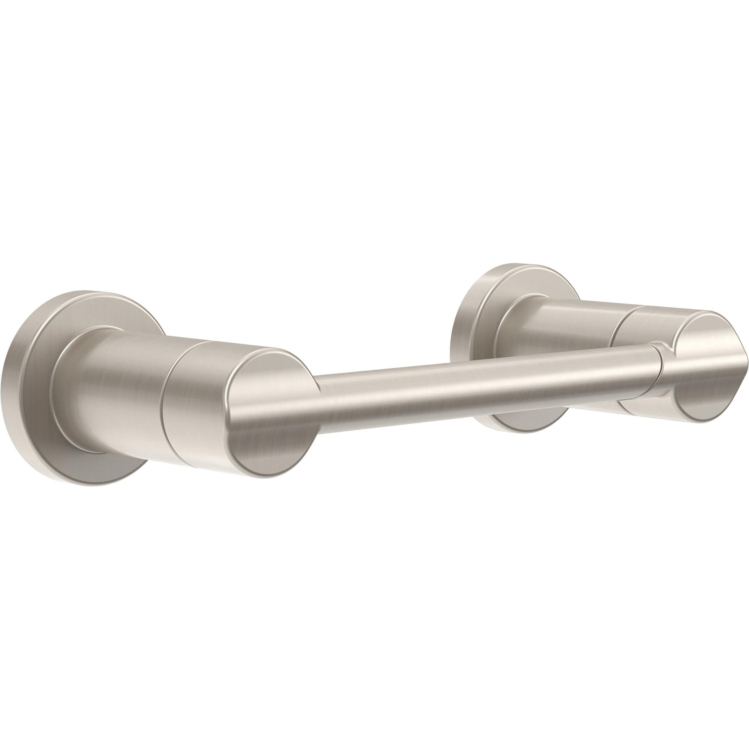 Delta Nicoli (1-Pack) Toilet Paper Holder SpotShield Brushed Nickel Tissue Roll Holder for Bathroom Organization and Storage Pivoting Toilet Tissue Holder Wall Bathroom Accessories NIC50-DN