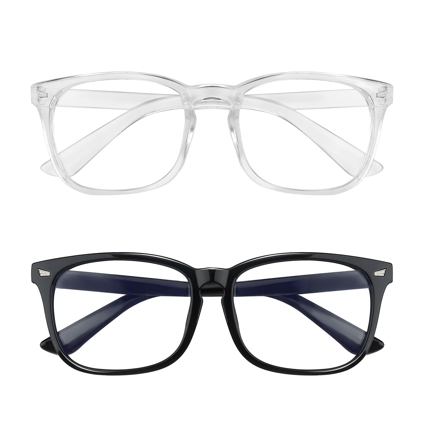 Yekepal Blue Light Blocking Glasses, 2 Pack Blue Light Glasses Men, Blue Light Glasses Women Eyeglasses Bluelight Eyestrain