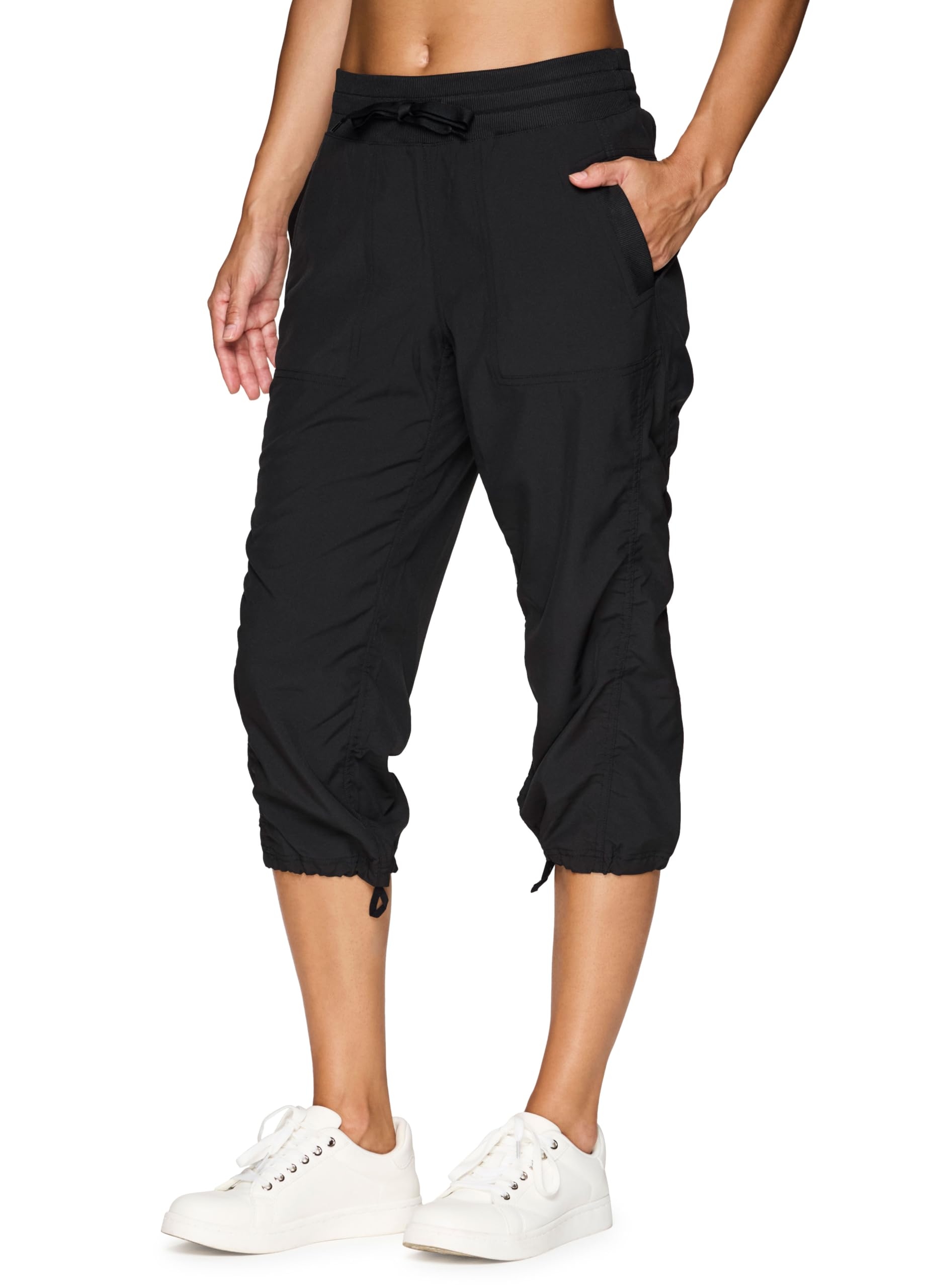RBX Active Capri Pants for Women Joggers Stretch Lightweight Women’s Casual Pant Capri with Drawstring