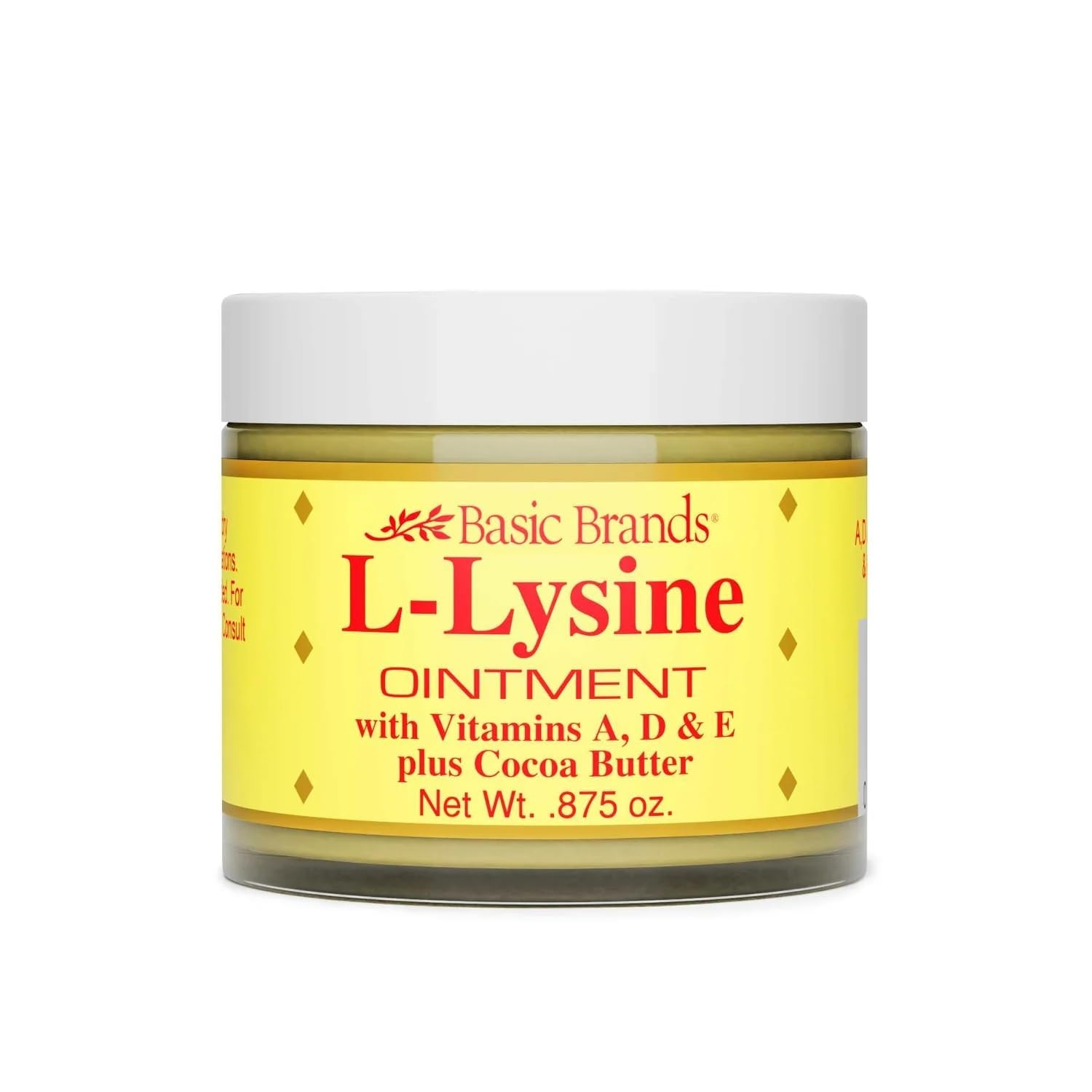 Basic Organics L-Lysine Lip Ointment, 0.875 oz