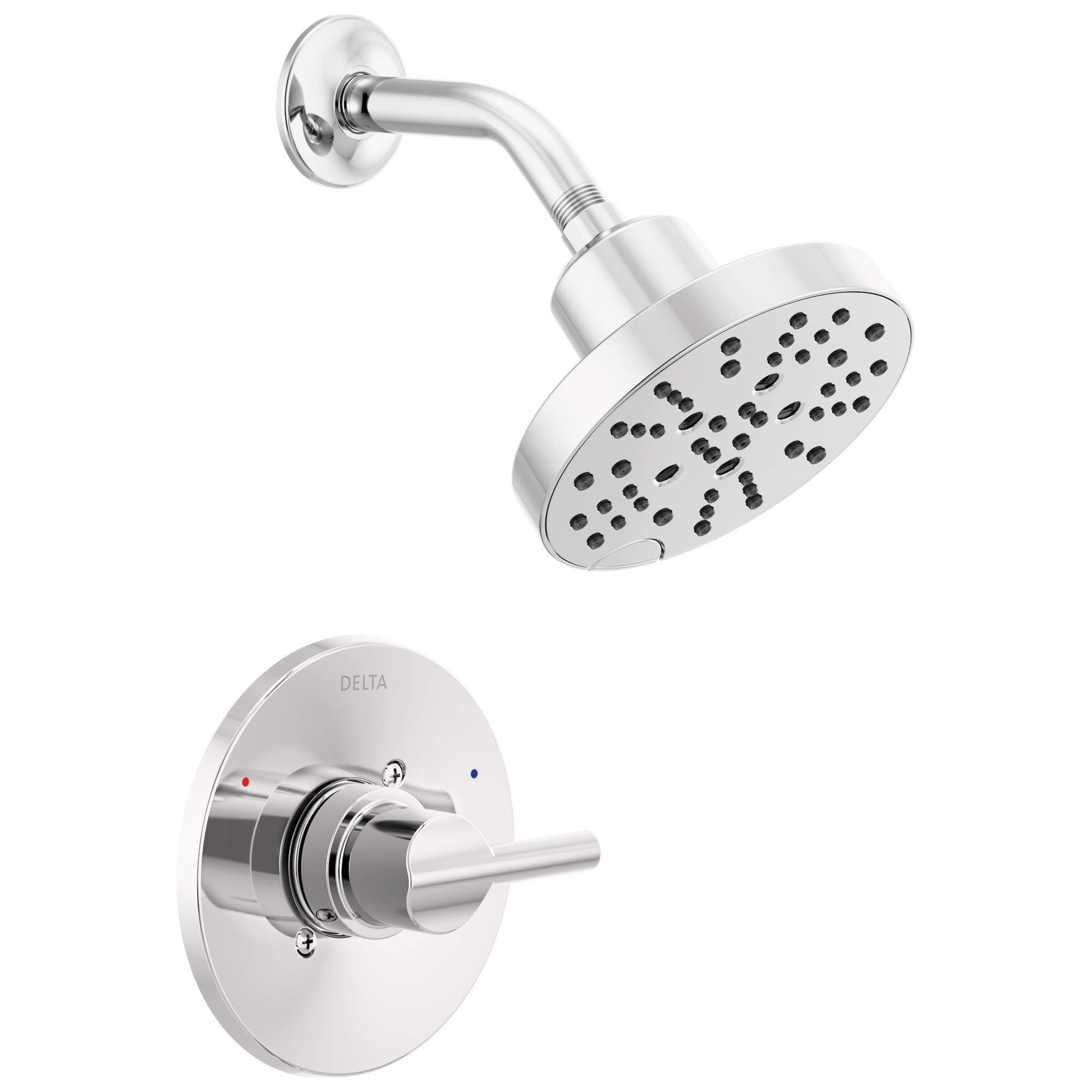Delta Nicoli 14 Series H2Okinetic Shower Faucet Set, Chrome Shower Head and Handle Set, Valve Trim Kit, Chrome 142749 (Valve Included)
