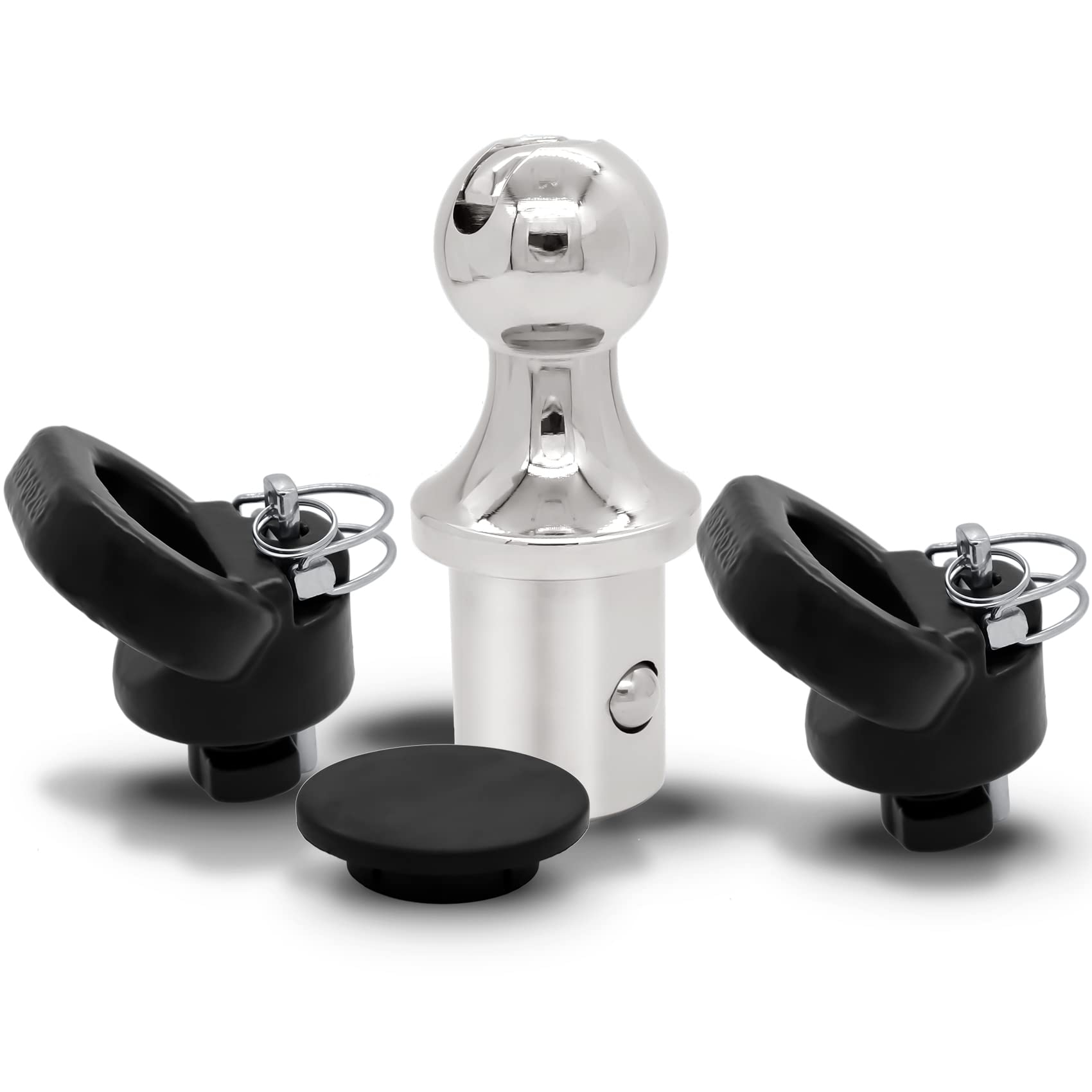 60618, Puck System Gooseneck Hitch Ball Kit, Compatible with 2013-2025 Dodge RAM 2500 3500, 2-5/16 Inch Gooseneck Ball for Truck Bed with 2 Gooseneck Safety Chain Anchors | 30000 lbs GTW/ 7500 lbs VTW