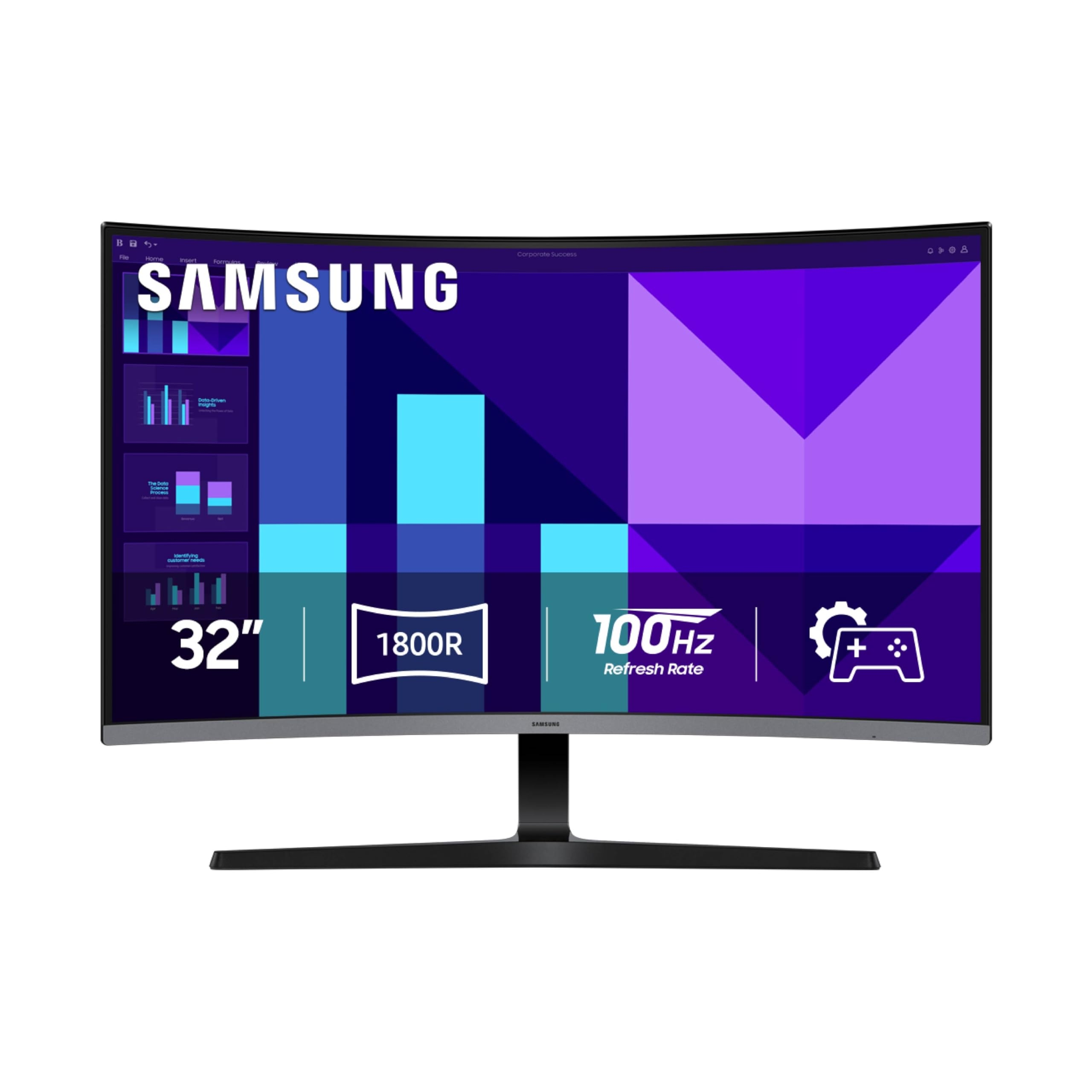 SAMSUNG 32-inch S3 (S39GD) FHD 100Hz Curved Monitor, Game Mode, Eye Saver Mode, Multiple Connectivity with HDMI Port, LS32D396GANXZA, 2025