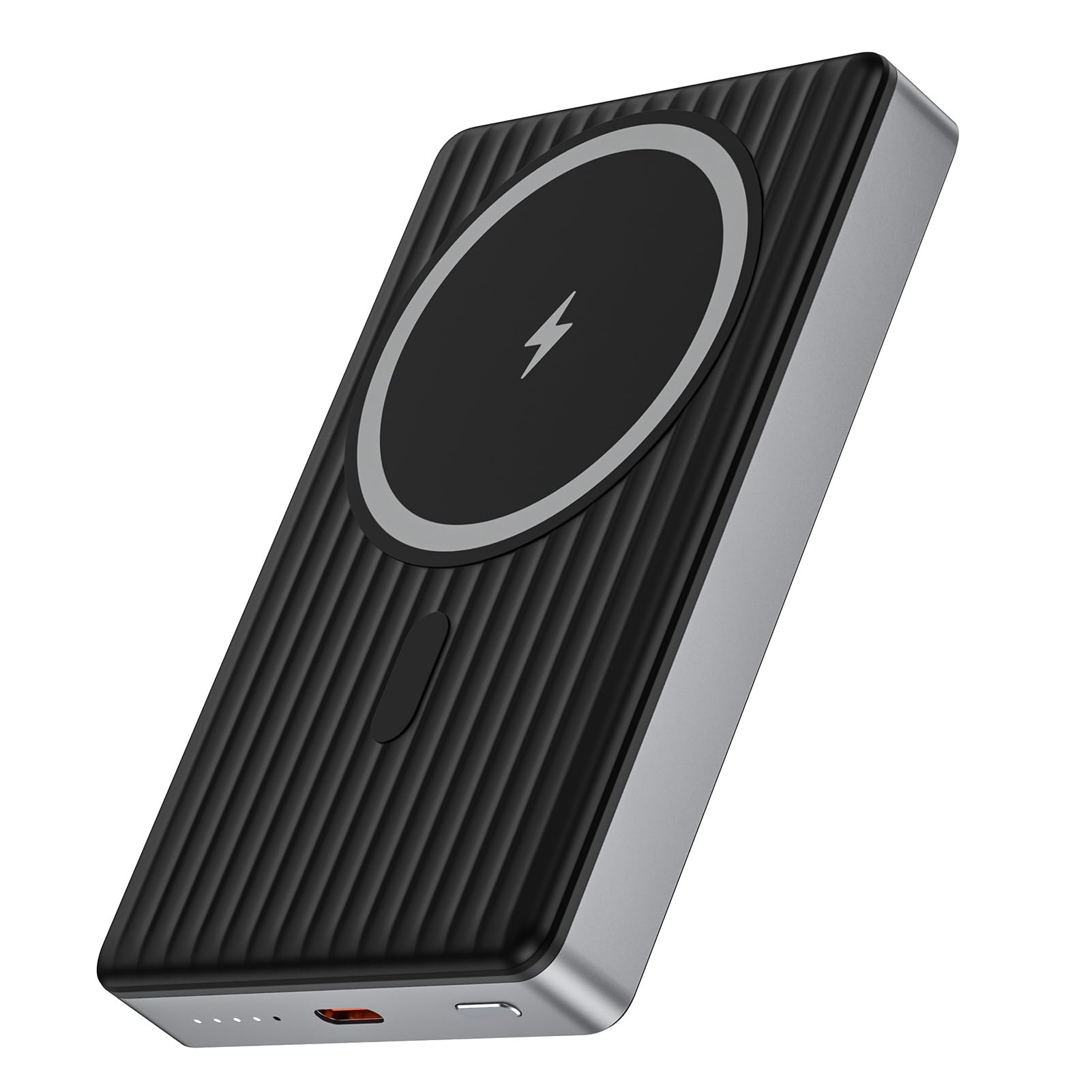 Wireless Portable Charger, 10000mAh Magnetic Power Bank Compatible for Samsung Galaxy S25 Ultra/S25/S24 FE/S23/S22/S21/S20,20W Fast Charging Magsafe Battery Pack USB C Cable for iPhone 16 15 14 13