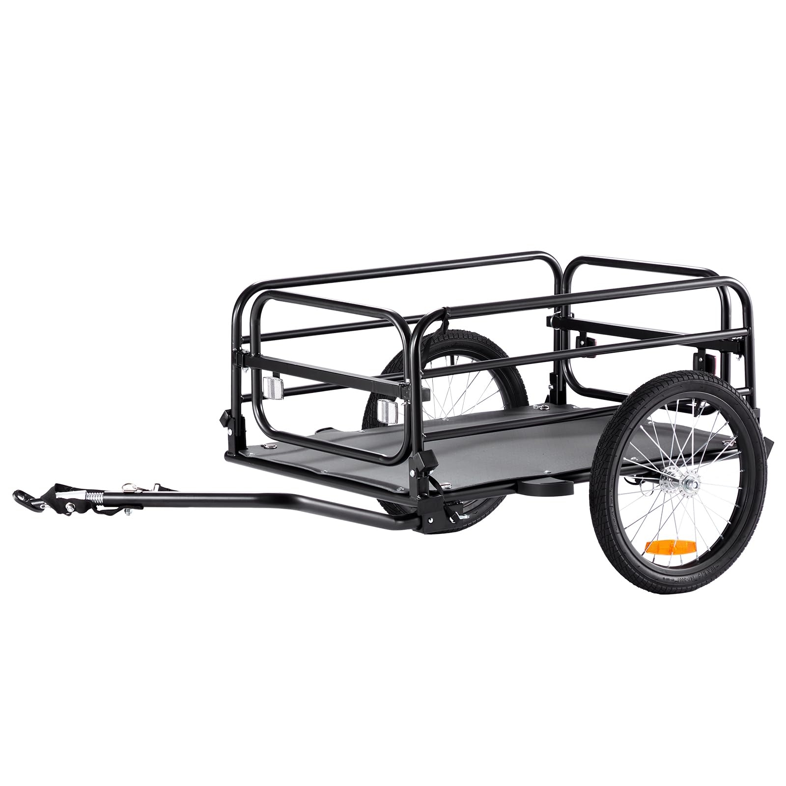 VEVOR Bike Cargo Trailer, 88/100/160 lbs Load Capacity, Heavy-Duty Bicycle Wagon Cart, Foldable Compact Storage with Universal Hitch