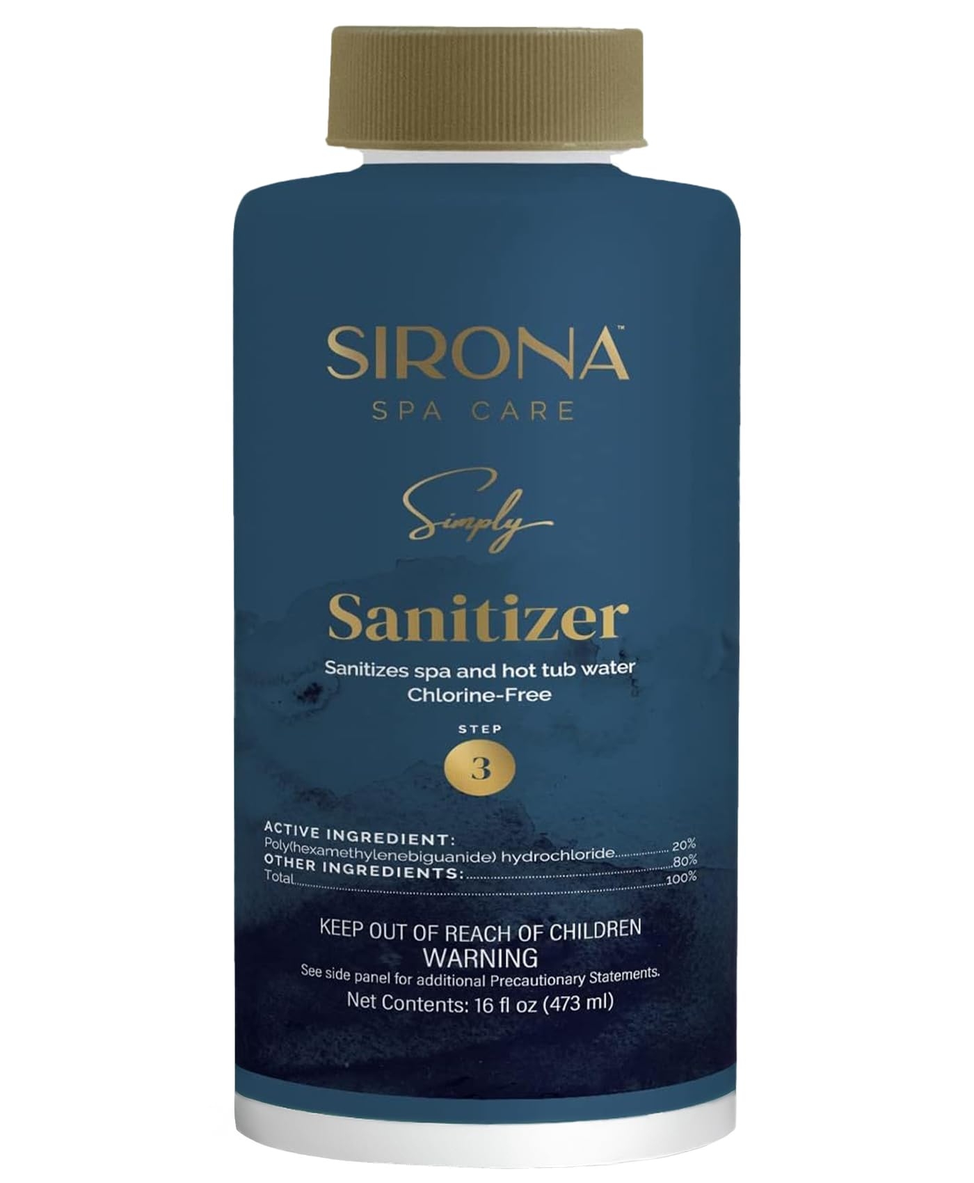 Sirona Spa Care Simply Sanitizer (82317) 16 oz. - Spa, Pool and Hot Tub Non-Chlorine Liquid Sanitizer for Clear, Clean Water