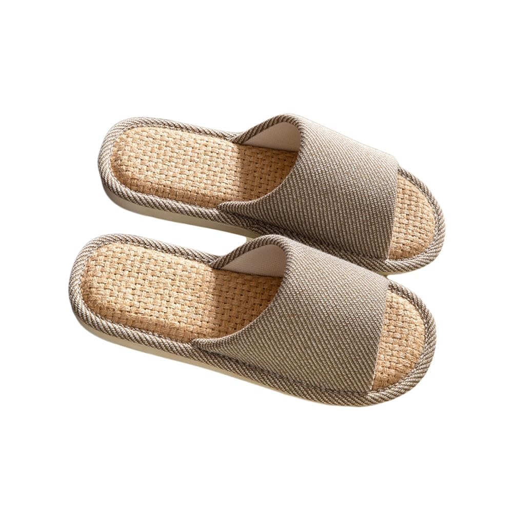 AioTio Linen Slippers - Indoor Summer Silent Slippers For Women And Men