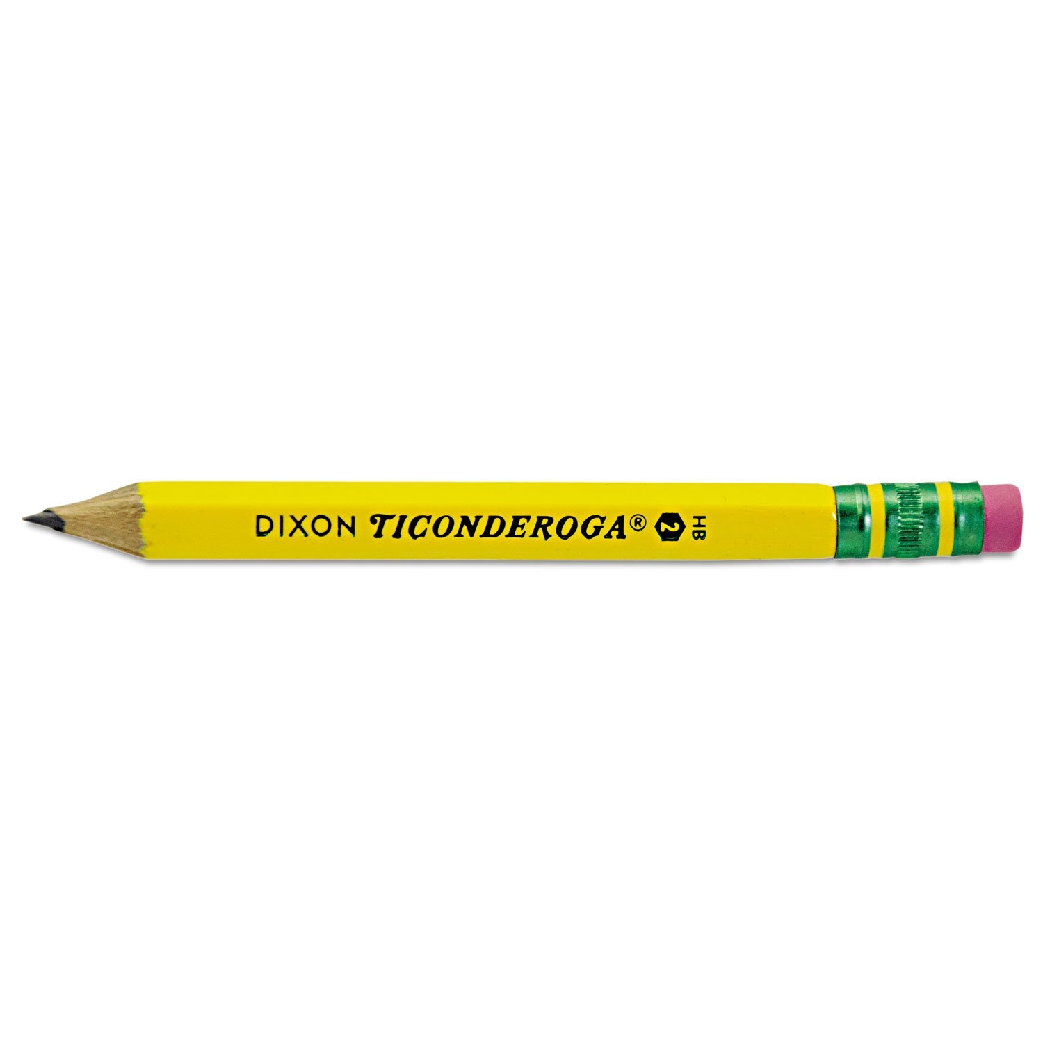Ticonderoga Golf Pencils With Erasers, #2 HB Lead, Yellow, Pack Of 72