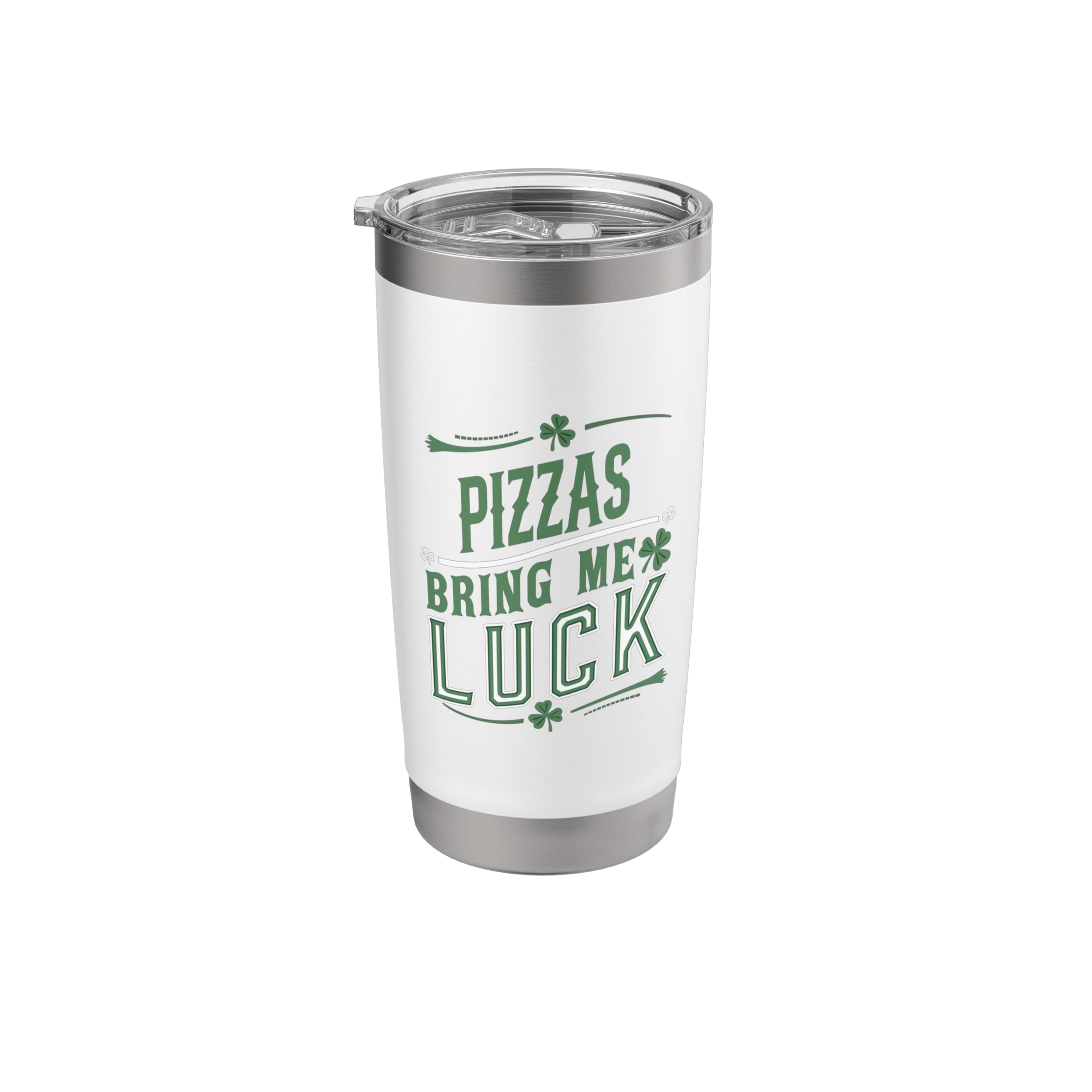 Pizzas Bring Me Luck St Patricks Day Shenanigans Stainless Steel Insulated Tumbler